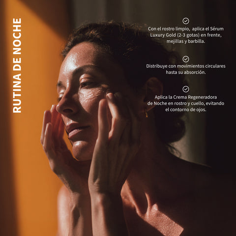 Kit Gold Regeneración y Cuidado Intensivo Crema de Noche y Sérum