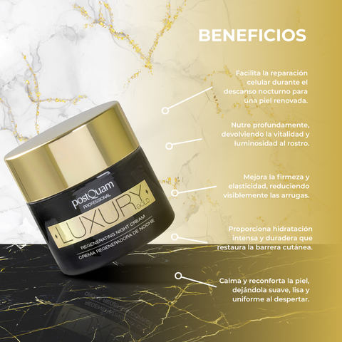 Crema Regeneradora de Noche Luxury Gold con 1% de Oro 50 ml