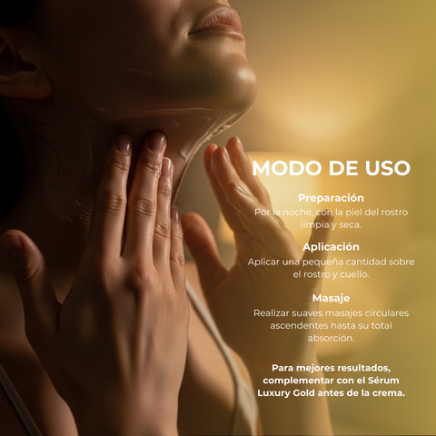 Crema Regeneradora de Noche Luxury Gold con 1% de Oro 50 ml