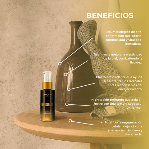 Sérum Facial 24K Luxury Gold Efecto Lifting  30 ml