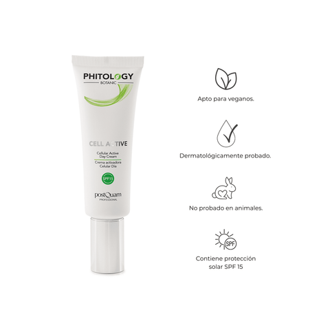 Crema de Día Phitology Botanic SPF 15 con Aceite de Macadamia 50 ml