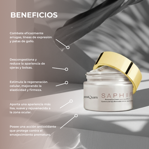 Contorno de Ojos Antiedad y corrector de ojeras Saphir Renewal 15 ml