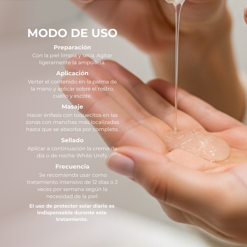 Tratamiento Booster Despigmentante  White Unify 12 uds x 3 ml