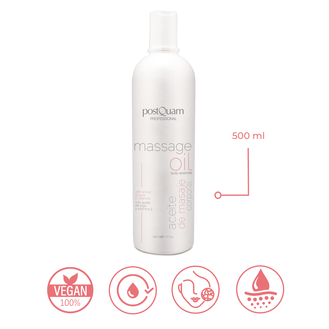 Aceite Corporal para Masaje con Trigo y Vitamina E 500 ml - PostQuam