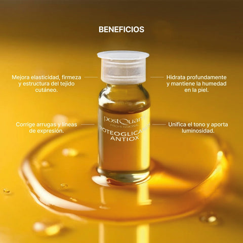 Ampolletas con Proteoglicanos, Vitamina C, Ácido Hialurónico y Resveratrol 10 x 2 ml - PostQuam