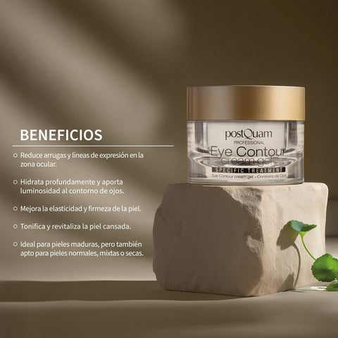 Contorno de Ojos Antiedad con Ácido Hialurónico y Elastina 15 ml - PostQuam