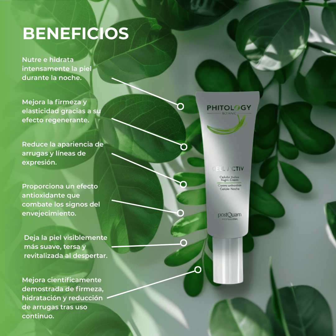 Crema Activadora Celular de Noche Cell Active Phitology Botanic 50 ml - PostQuam
