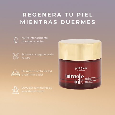 Crema Anti edad de Noche con Rosa Mosqueta Miracle Oil 50 ml - PostQuam
