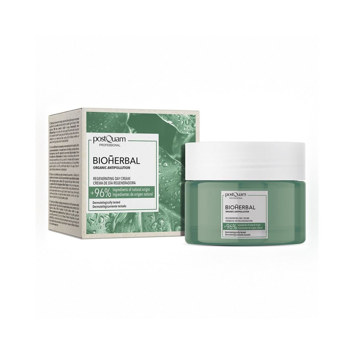 Crema de día Antipolución Bioherbal Organic con 96% Ingredientes Naturales 50 ml - PostQuam