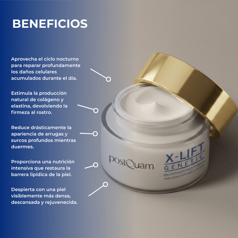 Crema Intensiva Antiedad de Noche X-Lift Genetic 50 ml - PostQuam