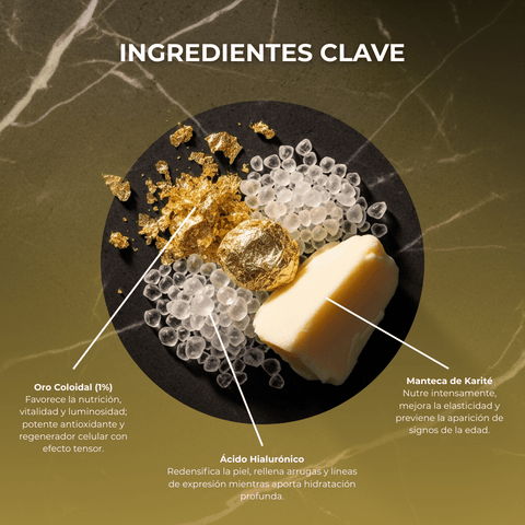 Crema Regeneradora de Noche Luxury Gold con 1% de Oro 50 ml - PostQuam