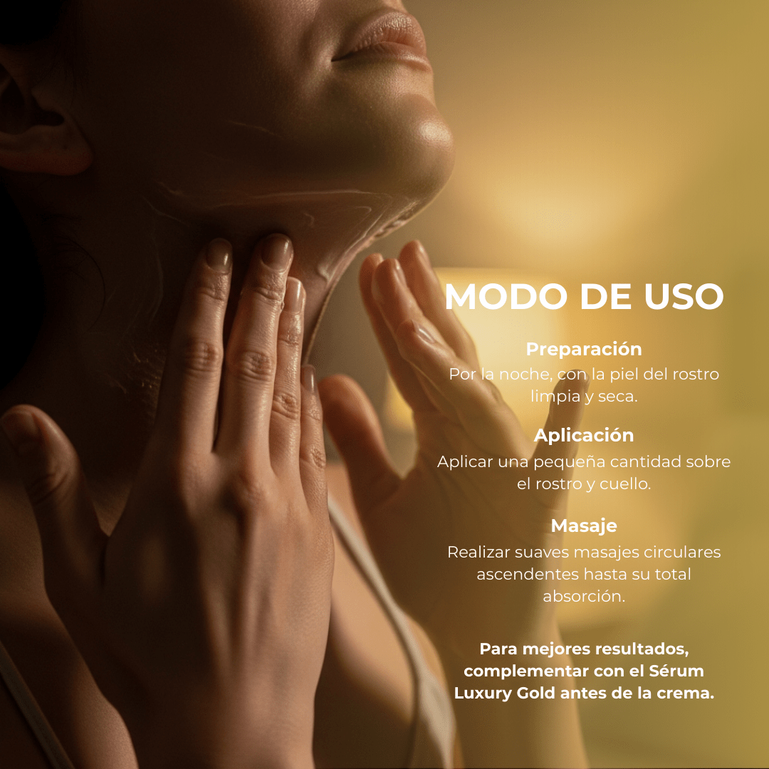 Crema Regeneradora de Noche Luxury Gold con 1% de Oro 50 ml - PostQuam