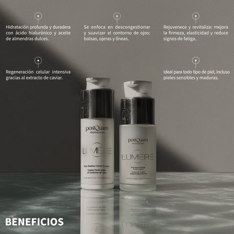 Kit Antiedad Caviar Crema Día y Contorno de Ojos Hidratación y Rejuvenecimiento Total - PostQuam