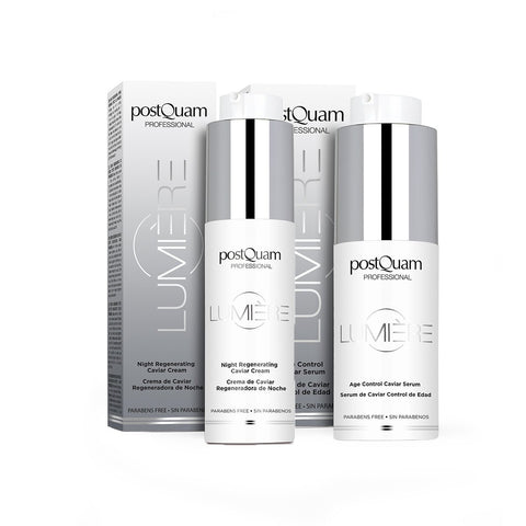 Kit Caviar Antiedad Crema Noche y Sérum Hidratación y Rejuvenecimiento Intensivo - PostQuam