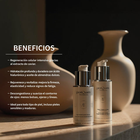 Kit Caviar Antiedad Crema Noche y Sérum Hidratación y Rejuvenecimiento Intensivo - PostQuam