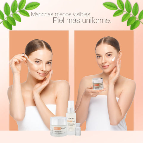 Kit White Unify Tratamiento Facial Despigmentante Crema de Día, Sérum y Ampolletas - PostQuam