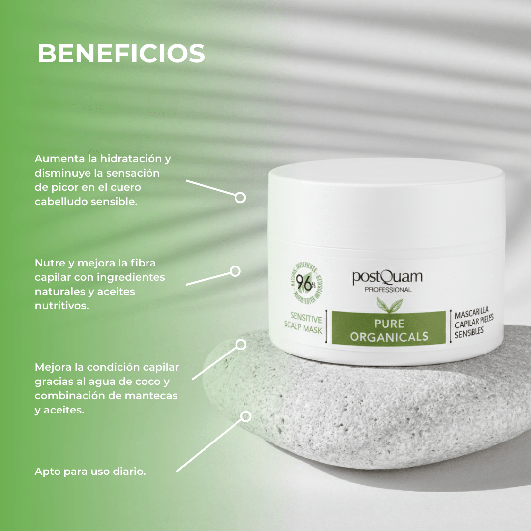 Mascarilla Calmante para Cuero Cabelludo Sensible Organicals 250 ml - PostQuam