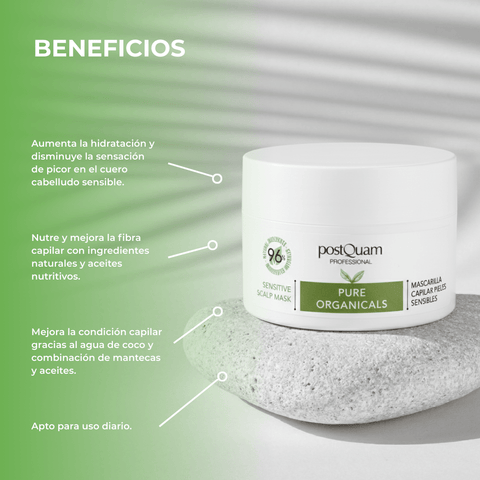 Mascarilla Calmante para Cuero Cabelludo Sensible Organicals 250 ml - PostQuam