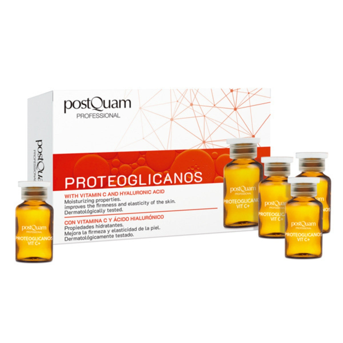 Ampolletas con Proteoglicanos Vitamina C y Ácido Hialurónico 10 x 2 ml