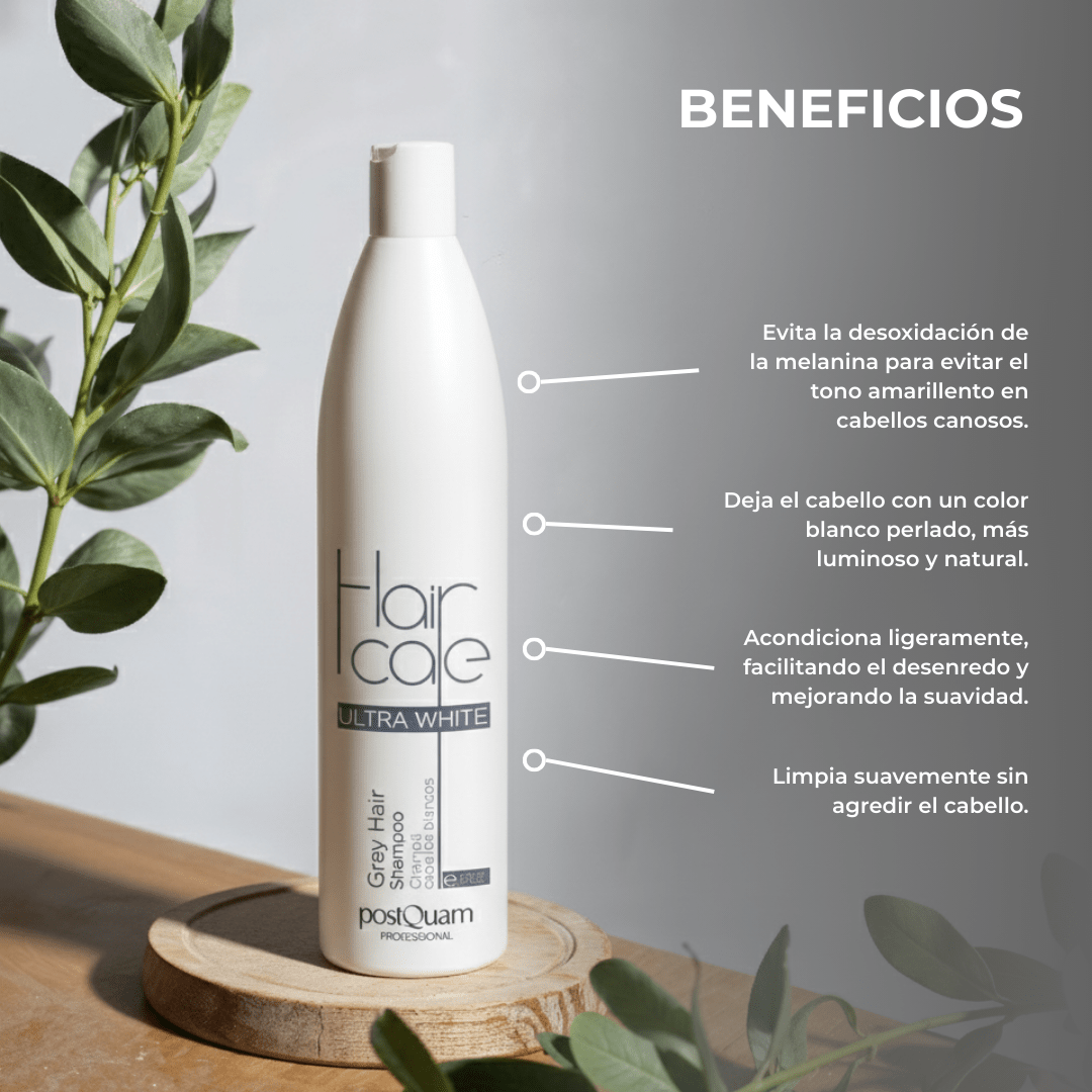 Shampoo Azul Matizador para Cabello Rubio Teñido o con Mechas - PostQuam