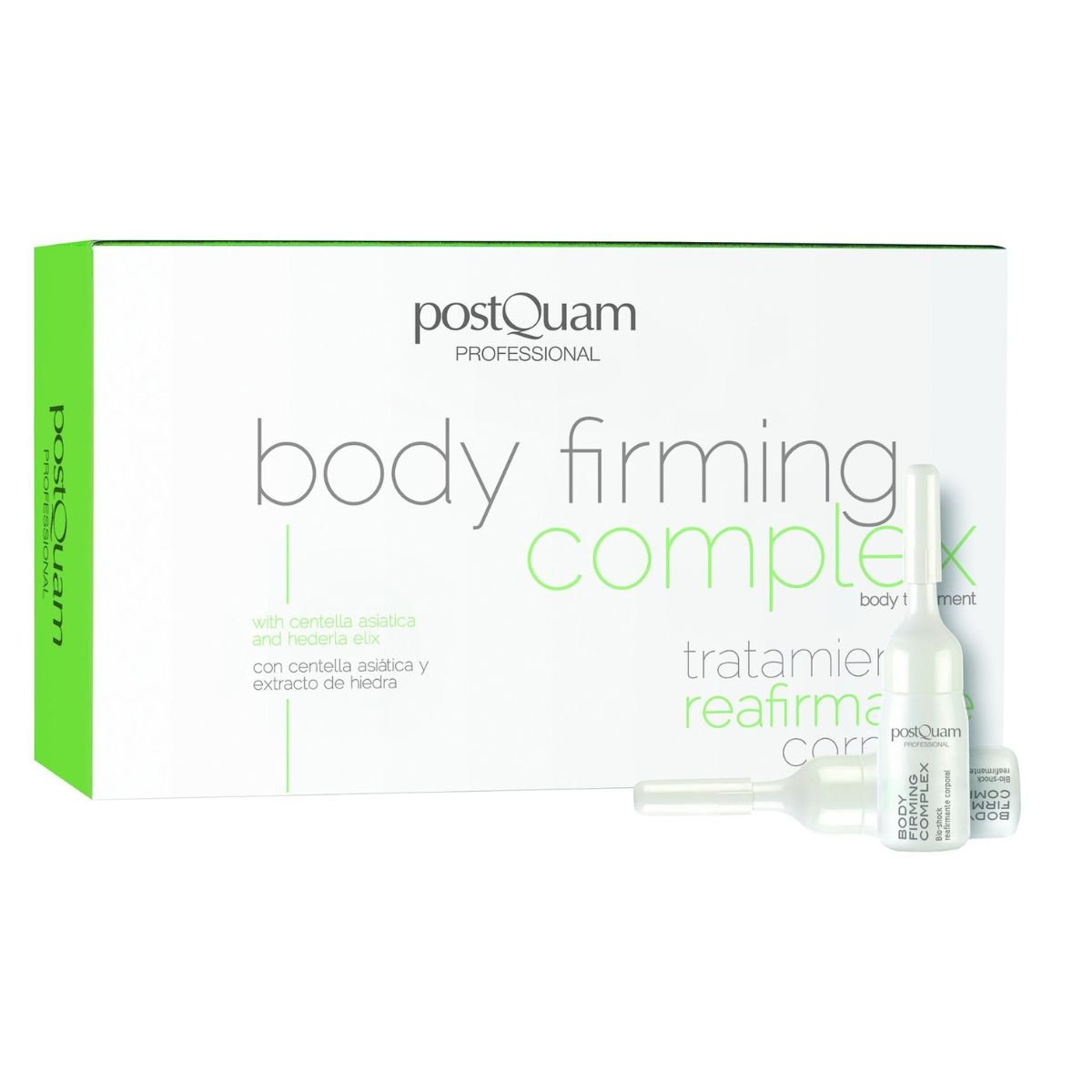 Tratamiento Concentrado Reafirmante Corporal con Centella Asiática y Extracto de Hiedra 12 x 10 ml - PostQuam