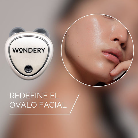 Wondery Dispositivo de Rejuvenecimiento Facial Microcorriente con Gel conductor.