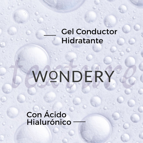 Wondery Dispositivo de Rejuvenecimiento Facial Microcorriente con Gel conductor.