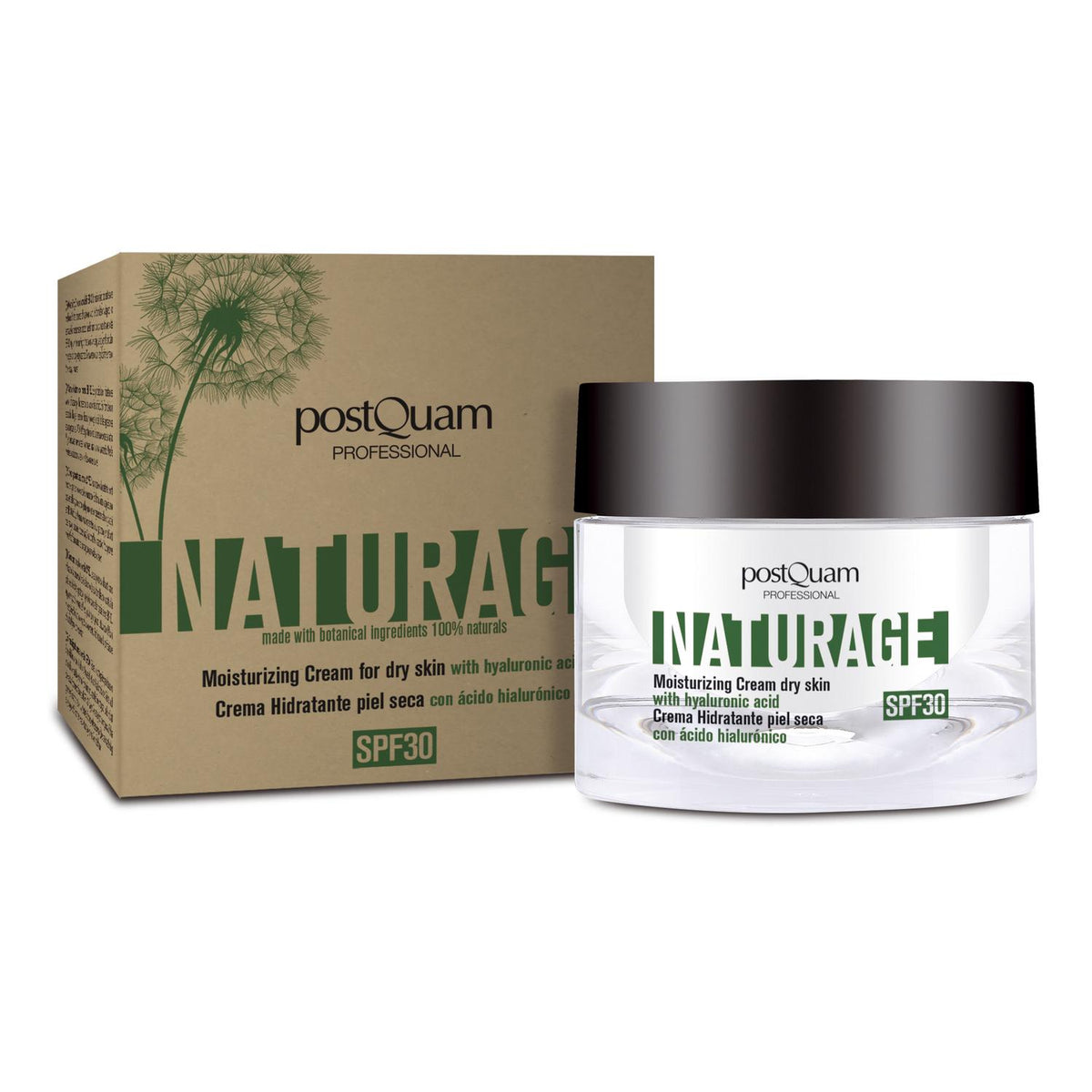 Crema Hidratante Naturage Piel Seca con Ácido Hialurónico SPF30 50ml - PostQuam
